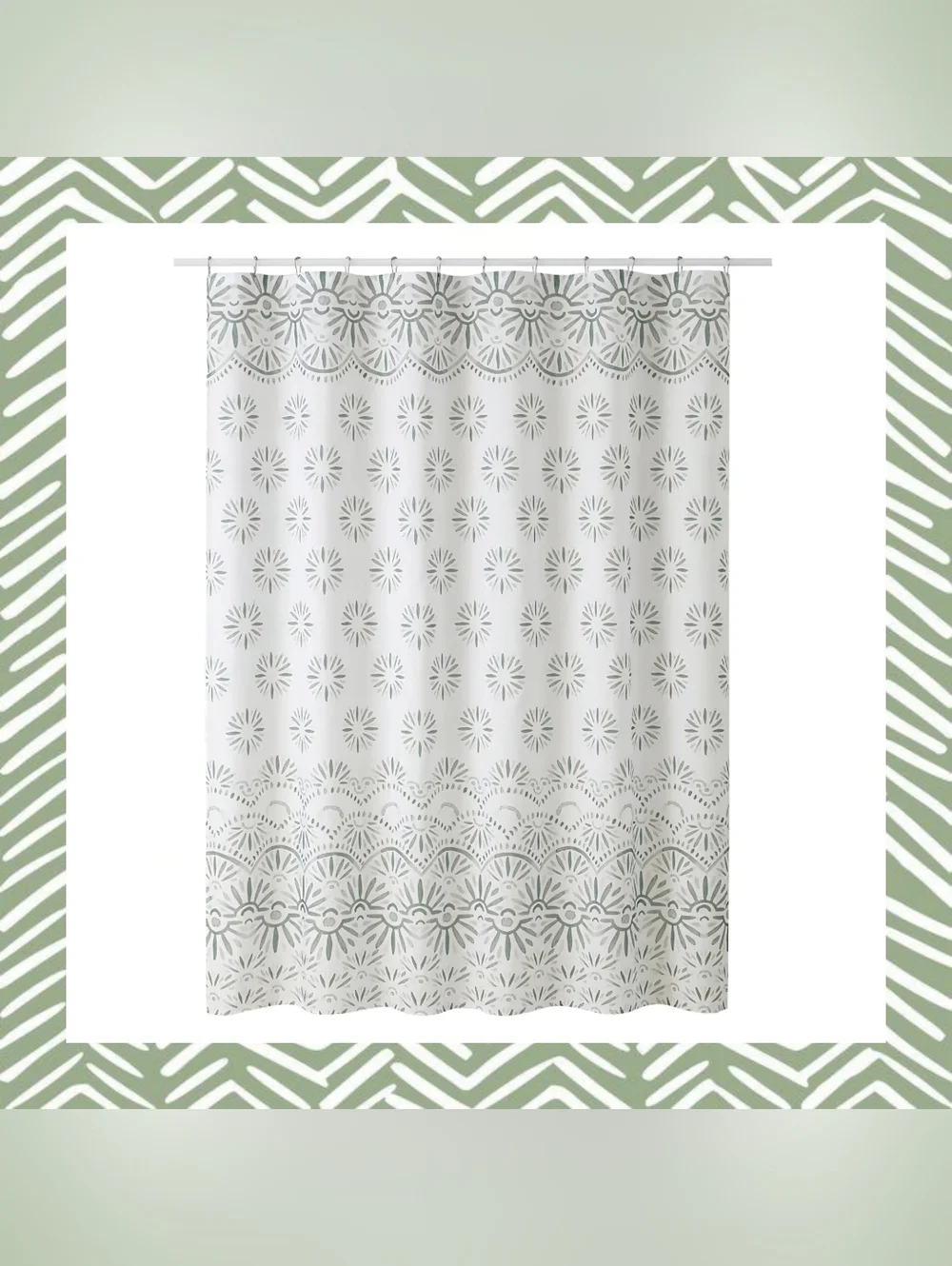 Jessica Simpson Shower Curtain with Rings - NEW